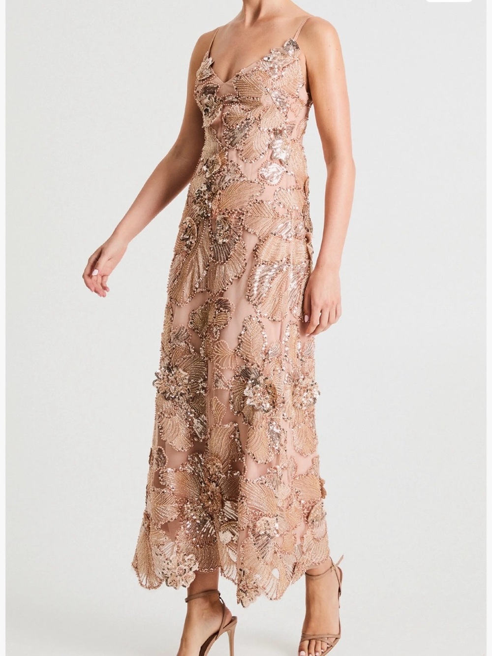 Helsi Samantha dress rose gold/ gold worn once on perfect condition. Size xs